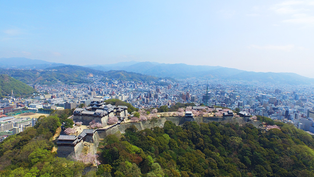 松山城空撮（松山ワンコインアートプロジェクト）